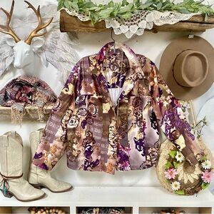 Enchanting earthly floral boho jacket w southwestern shabby chic vibe